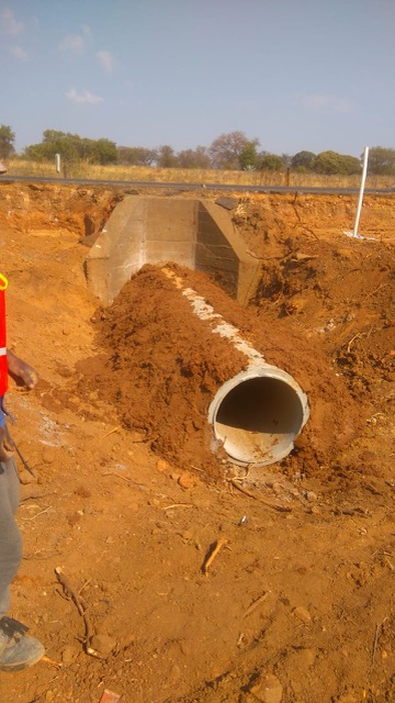 Extension of storm water pipe for road widening