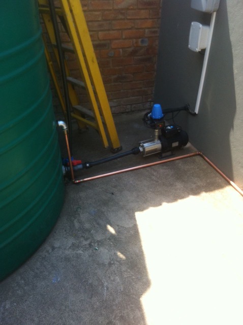 Water supply installation to water tank in Lynnwood