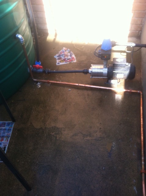 Water supply installation to water tank in Lynnwood